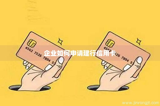 企业如何申请建行信用卡