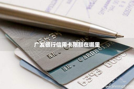 广发银行信用卡限额在哪里