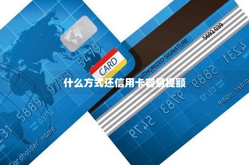 什么方式还信用卡容易提额