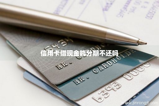 信用卡借现金能分期不还吗