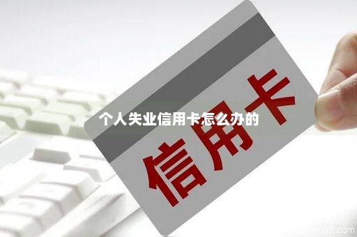个人失业信用卡怎么办的