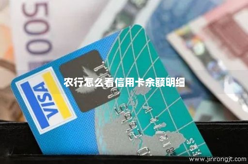 农行怎么看信用卡余额明细