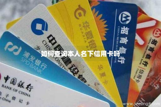 如何查询本人名下信用卡吗