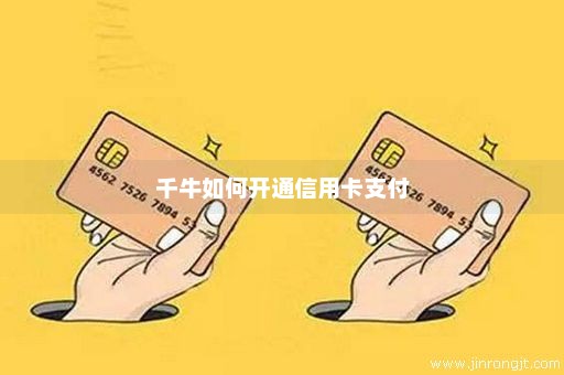 千牛如何开通信用卡支付