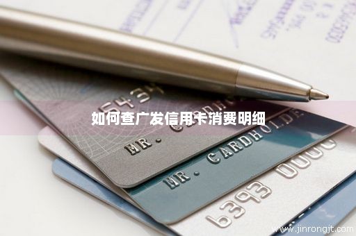 如何查广发信用卡消费明细