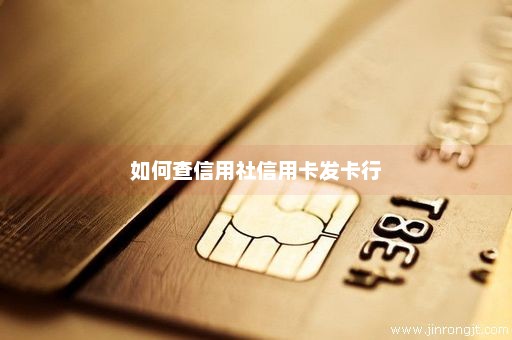 如何查信用社信用卡发卡行